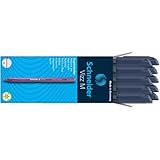 Schneider 102223 Vizz Kugelschreiber (für leichtes und schnelles Schreiben, Schaft in Schreibfarbe, Strichbreite M) 10 Stück, Mitternachtsblau