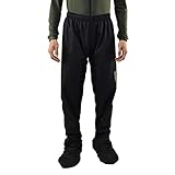 WOSAWE Regenhose Herren Damen wasserdichte Radfahren Wanderhose Atmungsaktiv Leichte Überziehhose Winddicht Trekkinghose (Schwarz, XL)