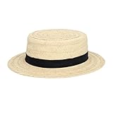 Boland 90995 - Strohhut für Erwachsene, Hut für Kostüme, Fasching und Mottoparty, Kopfbedeckung