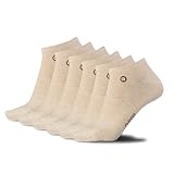 QSOCKS Dünne Sneaker Socken für Damen und Herren 6X Paar (DE/NL/SE/PL, Numerisch, 43, 46, Regular, Regular, Beige)