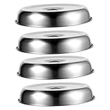 NOLITOY 2stücke Edelstahl-speiseabdeckung Steakabdeckung Servierabdeckung für Steaks Käseplattenabdeckung Schutzkuppel für Lebensmittel