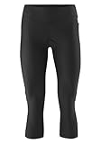 Gonso Lecce, Damen Fahrradhose 3/4, Radtight mit Relax Gel Comfort Sitzpolster, Hohe Bewegungselastizität und Komfortbund, Enganliegende Passform, Schwarz, Gr.40