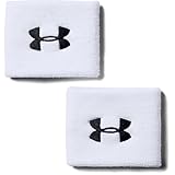 Under Armour Unisex UA Performance Wristband, 2er-Pack schweißableitendes Fitnessband, flexibles Schweißband mit Logo