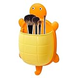 Zahnbürsten- und Zahnpasta-Halter zur Wandmontage, niedliches Schildkröten-Design mit Haken an der Unterseite, platzsparende Badezimmer-Aufbewahrungsbox und Organizer, Wandmontage, Badezimmer-Zubehör