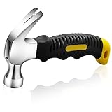 Eruinfang Klauenhammer Mini Claw Hamme Rutschfestem 8oz Zimmererhammer Multifunktional Elektriker Hammer Stubby Hammer für Reparatur, DIY, Holzarbeit, Gelb und Schwarz, Eruinfangtrdz040