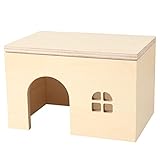 BUCATSTATE Hamsterversteck aus Holz, wasserdicht, für Planeten, Kleintiere, Hamsterkäfig, Zubehör, Kleintierhäuser und Lebensräume, Dekoration für Zwerge, syrische Hamster, Rennmäuse, Maus