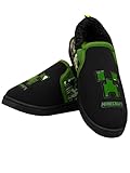 Minecraft Jungen Hausschuhe Creeper Schwarz 35