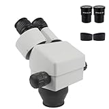 Binokularmikroskop, Vergrößerung stufenloser Zoom 7X-45X, Stereomikroskopkopf + WF10X/20 mm Großfeldokular(White)
