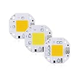CZMDKEXM Pack of 3, DIY Spotlight Chip AC110V 20W/30W/50W LED COB Floodlight No Need Driver LED Matrix Light Beads Household Bulbs(White,30W)