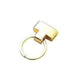 Key Ring,Circle Carabiner,2pcs Swivel Clasp Clips Key Hook Keychain Split Key Lock up Findings Clasps for Keychains Making(2pcs Gold)