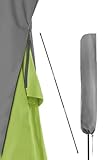 Universelle Sonnenschirm Schutzhülle bis Ø 300cm - Sonnenschirmhülle mit Stab, Reißverschluss, Tragegriff - Polyester Abdeckhauben für Sonnenschirme bis Ø 3m