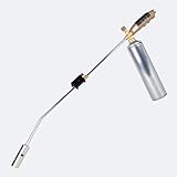 Gazcamp Unkrautbrenner, 2-teilig, Schwarz, für 7/16' Schraubkartuschen, 1300°C, Butan Gas, mit Piezozündung