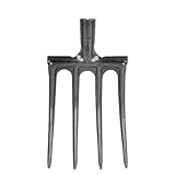 NDNCZDHC Gartengabel 4 Zinken/5 Zinken Grabgabel 34 mm Anschlussanschluss Hochleistungs-Spatengabel aus Kohlenstoffstahl (4 Zinken)