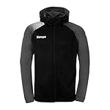 Kempa Herren Ambition 28 Kapuzenjacke Sport-Jacke, Schwarz/anthra, L EU