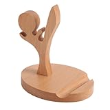 Handy-Halterung aus Holz für Hunde, aus Holz, Cartoon-Tier-Handy-Ständer, Schreibtisch-Ornament, Smartphone-Schreibtisch-Halter, niedlicher Holz-Telefonhalter