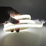 HEGEHE Flexibler COB-LED-Streifen, 220 V, mit Stromkabel, 288 LEDs/m, hohe Helligkeit, je 50 cm, IP65 wasserdicht (2 m, kaltweiß)