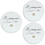 DIYEAH 2 Stück Wasserimmersionsmelder Eintauchen Sensoren Monitor Leckalarm Bad Alarmalarm Wasseralarm Alarm zur Erkennung von Wasserlecks Wassermelder Überlaufalarm Weiß
