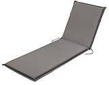 Traumnacht Komfort Liegenauflage Outdoor anthrazit mit abnehmbarem Bezug, 190 x 58 x 6 cm, Öko-Tex zertifiziert, produziert nach deutschem Qualitätsstandard