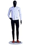 EurotonDisplay männliche Schaufensterpuppe schwarz MC-1Black beweglich matt schwarz Schaufensterpuppen Mannequin Black Mann