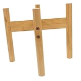 Supvox Blumenstand Blumenregal blumensäule topfständer Holzpflanzenständer holzblumenständer Blumenständer für Zimmerpflanzen Blumentopfregal für den Innenbereich Bambus Beige