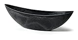 colourliving Blumentopf groß Pflanzschale Boat in L und XL Blumentopf anthrazit aus recyceltem Kunststoff Blumenkasten (L(39cm))