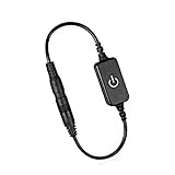 Headerbs Mini-LED-Dimmer, Touch-Schalter, LED-Dimmer-Controller, Lichter mit 1 Ausgangskanal für Punktlicht, Glas-Vorhangwand, Weiche Lichtleiste (BLACK)