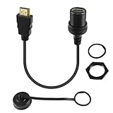 HDMI-Verlängerungskabel – HDMI-Stecker mit Gewinde, HDMI-Kabel für LKW | HDMI-Verlängerungskabel mit Staubschutzabdeckung, HDMI-Installationsset für Armaturenbrett De