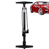 Fahrrad-Reifenluftpumpe,Fahrrad-Reifenpumpe - Reifenpumpe für Mountainbikes mit präzisem Messgerät - Luftpumpe, leichte Reifenpumpe, Bodenfahrradpumpe für Motorräder, Auto