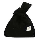 Anopo Damen Geknotet Tasche Kleine Handtaschen Niedliche Ästhetische Geldbörse Handgelenk Tasche Mode Tote Bag Schwarz