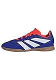 adidas Unisex Predator Club J Football Boots Indoor SALA Fußballschuhe, Cloud White/Lucid Blue/Solar Red, 35.5 EU