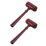 Beaupretty 2 Stück Teiliges Mini Holz Richterhammer mit Kreativen Stempeln Präzise Gravur für Scrapbooking Journal Büro und Schüler-Rollenspiele Handliche Vielseitige Anwendung