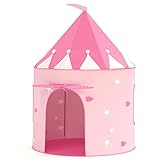 KORIMEFA Spielzelt für Jungen Mädchen Kinder Spielen Zelt Pop Up Zelte für Kinder Kinder Portable Play Teepee Indoor und Outdoor Spielhaus Geschenk für Kinder Geburtstag Geschenke (Rosa)