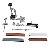 Haofy Messerschärfer mit Konstantwinkelführung, Doppelseitiger Schleifstein aus Edelstahl für Präzise Kantenkontrolle, Kleine Küche, Wohnmobilleben, Täglicher Gebrauch