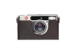 BolinUS Leica Minilux Schutzhülle, handgefertigt, echtes Leder, halbe Kameratasche für Leica Minilux/Minilux Zoom-Kamera mit Handschlaufe (Kaffee)
