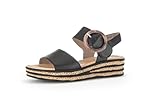 Gabor Damen Plateausandalen, Frauen Sandalen,Best Fitting,offene Schuhe,Strandschuhe,Plateausandaletten,Dicke Sohle,bequem,schwarz,42 EU / 8 UK