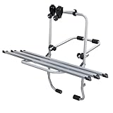 Fahrrad Heckträger - Fahrradträger Heckklappe - VDP Steelbike 3 - universal Auto Fahrradträger - Heckklappenträger mit Schienen - Fahrradheckträger fürs Auto - Befestigung Kofferraumklappe - 3 Räder