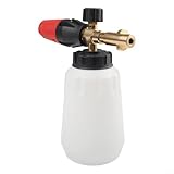Fauhapyway Schaumstoff für Hochdruckreiniger, Schneekanne, 1 l, große Kapazität, verstellbare Sprühdüse, Auto-Auffahrt-Reinigung, 1/4-Zoll-Schnellanschluss-Unterlegscheiben