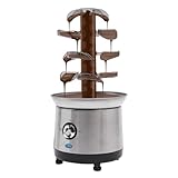 4-Tier Schokoladenbrunnen Edelstahl Schoko Brunnen, Elektrische Spiralförmige Schokolade Brunnen Maschine, 1.2L Kleiner Schokolade Fondue für Party Geburtstag
