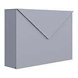 Briefkasten Design Wandbriefkasten Letter Grau Metallic - Bravios