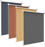 bobodeco Verdunklungsrollo ohne Bohren & mit Bohren, Verdunkelungsrollo Klemmfix, Dunkelgrau 50x170cm (BxH), Thermorollo Sichtschutz und Sonnenchutz, Rollos Hitzeschutz für Fenster & Tür