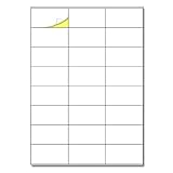 24 pro Blatt, 25 Blatt, A4, selbstklebende Etiketten, bedruckbar, weiß, 70 x 36 mm
