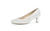 Gabor Damen Klassische Pumps, Frauen Absatzschuhe,stöckelschuhe,Hochzeitsschuhe,Brautschuhe,festlich,elegant,edel,bequem,Silber,40 EU / 6.5 UK