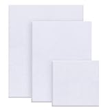 Keilrahmen Leinwand Set aus Baumwolle, 3 Größen Weiße Acryl Malerei für Aquarellmalerei DIY Ölgemälde Innenrahmen, Quadratisch Ölgemälderahmen Künstler Leinwände zum bemalen, 15x15, 20x25, 25x30 cm