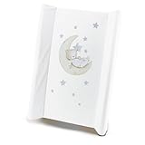 Wickelauflage 50x70 cm - abwaschbare Wickelunterlage mit Lineal - stabile Wickeltischauflage fürs Babybett - stark gepolstert, rutschfest, PVC - Wickelmatte in verschiedenen Designs
