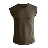 Herren Ärmellos Tank Tops Weste 2025 Top Trendy Herren Atmungsaktiv Ärmellos T-Shirt Tops Slim Sommer Rundhals Kurzarm Transferpapier für T-Shirts, AG, M