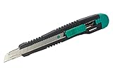 wolfcraft Standard-Abbrechklingen-Messer 9 mm I 4141000 I Kunststoffmesser mit Metallführung