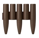Palisade Beetumrandung Rasenkante Beeteinfassung 2,7m 4 Farben von rg-vertrieb (braun)