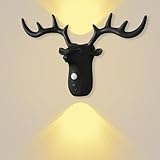 LED Nachtlicht mit Bewegungsmelder, Treppenlicht mit Bewegungsmelder, 3 Farbiger Lichtwechsel Dimmbar Wandleuchte mit Magnetisch, Treppenbeleuchtung Aufladbar USB für Treppe Schlafzimmer Zuhause (B)