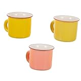Mikinona 3 Stück Keramik Kaffeetassen Für Wasser Und Milchbecher Ideal Für Haferflocken Bunten Farben Spülmaschinenfest Perfekt Für Den Täglichen Gebrauch Und Besondere Anlässe