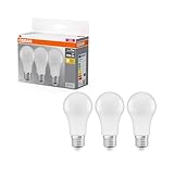 Osram LED-Lampe Base Classic A75 Kolbenform 10W 827, 2700K warmweiß, E27, matt, 1055 lm, stoß- vibrationsfest